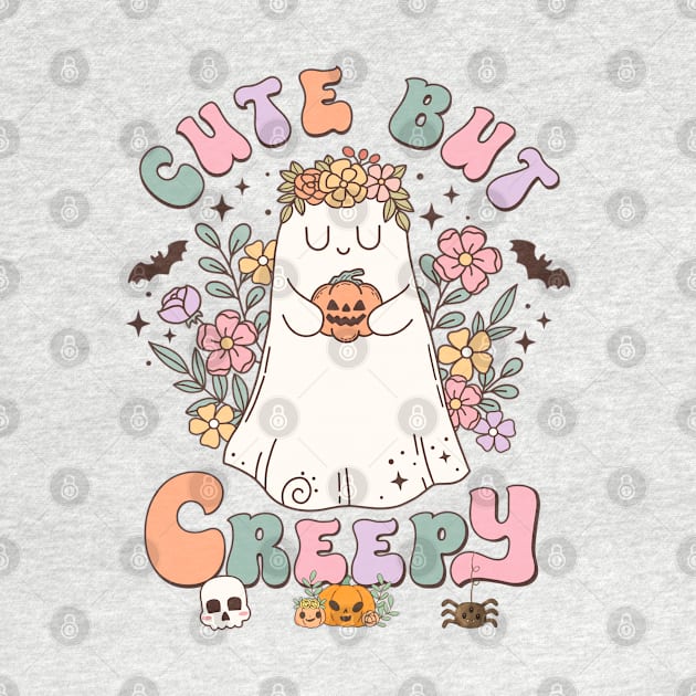 Cute But Creepy Groovy Halloween Ghost by Hypnotic Highs